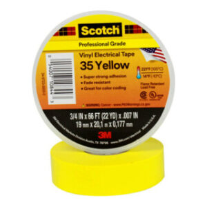 3M Deutschland PVC Elektro-Isolierband 19mm x 20 m Scotch 35-19x20 gelb