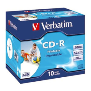 Verbatim CD-R 43325 52x 700MB 80Min. Jewelcase 10 St./Pack.
