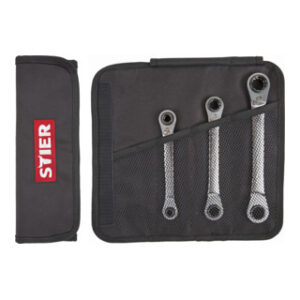 STIER Doppel-Ringratschenschlüssel-Satz KraftSpezial 4-in-1, 8 - 18 mm, 3-teilig