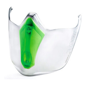 Visier 6x3 PC Halterung: rauch/grün,Visier: getönt EN 166b