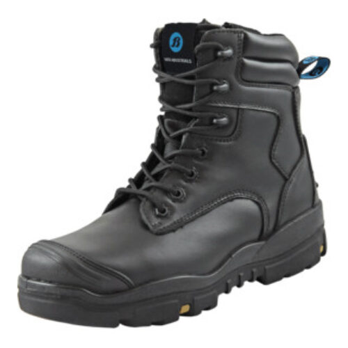 Bata Helix Longreach Black Zip Knöchelstiefel S3, Größe 42