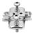 Blum CLIP Montageplatte, kreuz, Stahl, EXPANDO (vormontierte Spezialschrauben mit Spreizdübel), HV: Langloch, vernickelt