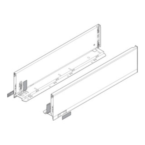 Blum LEGRABOX Zarge, Höhe K 128,5 mm, NL 300 mm, links/rechts, für LEGRABOX pure, oriongrau matt