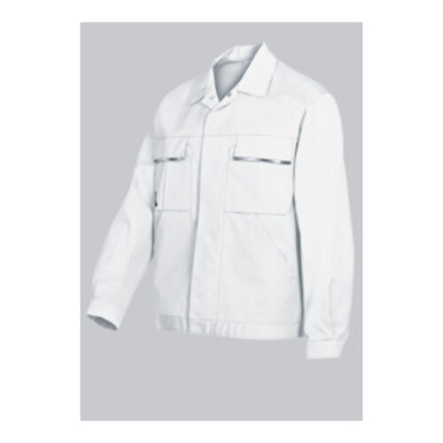 BP® Arbeitsjacke mit verdeckten Knöpfen, weiß, Gr. 48/50, Länge l