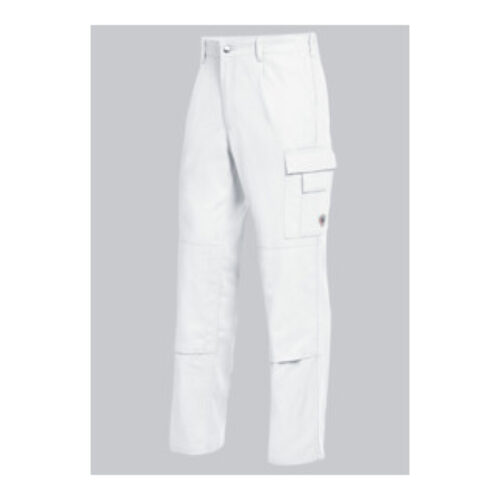BP® Basic-Arbeitshose aus Baumwolle mit Kniepolstertaschen, weiß, Gr. 42