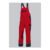 BP® Latzhose mit verdeckten Knöpfen und Kniepolstertaschen, rot/schwarz, Gr. 50, Länge l