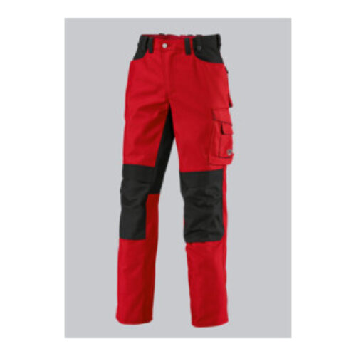 BP® Strapazierfähige Arbeitshose mit Kniepolstertaschen, rot/schwarz, Gr. 50, Länge s
