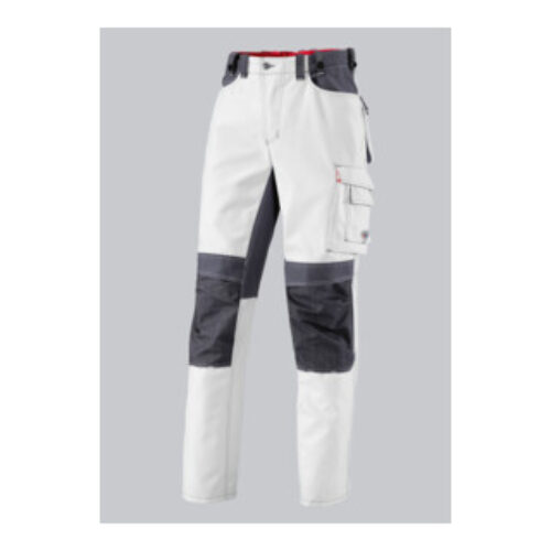 BP® Strapazierfähige Arbeitshose mit Kniepolstertaschen, weiß/dunkelgrau, Gr. 56, Länge l