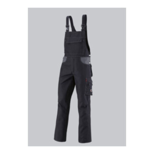 BP® Strapazierfähige Latzhose, schwarz/dunkelgrau, Gr. 48, Länge n