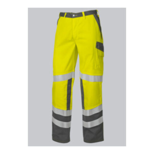 BP® Warnschutz-Hose mit Knietaschen, warngelb/dunkelgrau, Gr. 54, Länge l