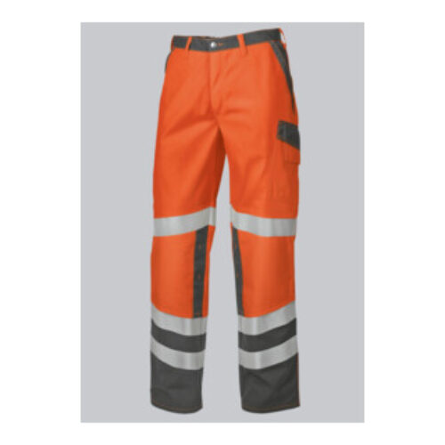 BP® Warnschutz-Hose mit Knietaschen, warnorange/dunkelgrau, Gr. 56, Länge n