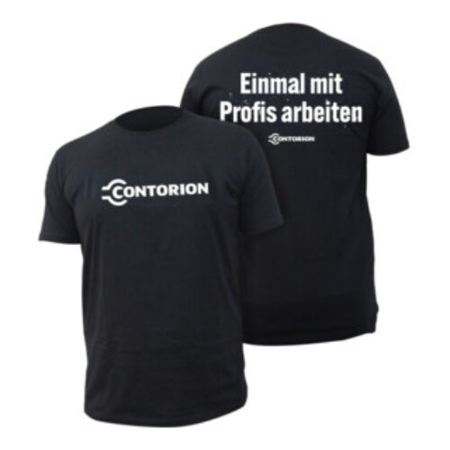 Contorion T-Shirt schwarz – “Einmal mit Profis arbeiten“ L