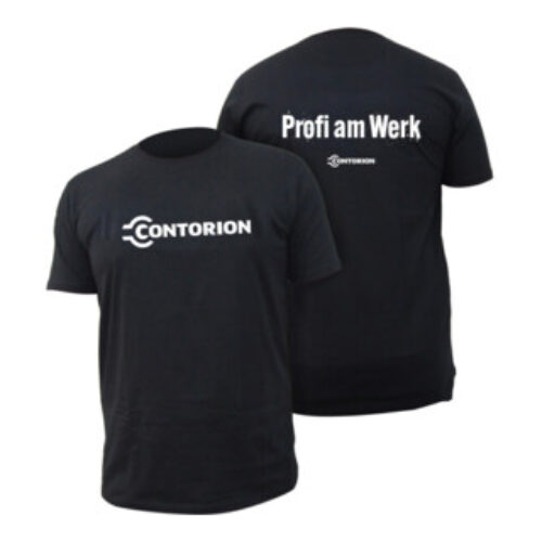 Contorion T-Shirt schwarz „Profi am Werk“ L