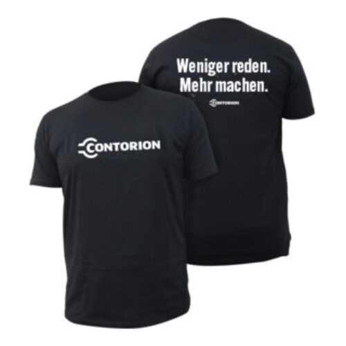 Contorion T-Shirt schwarz „Weniger reden. Mehr machen.“ XXL