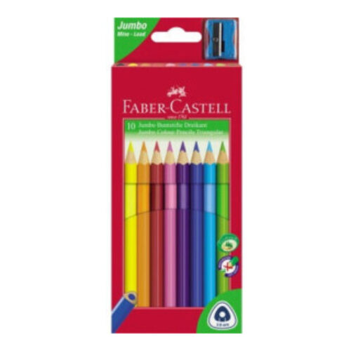 Faber-Castell Farbstift triangular Jumbo farbig sortiert 10 St./Pack.
