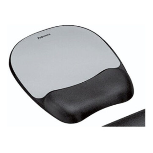 FELLOWES Memory Foam Mauspad mit Handgelenkauflage / Silberstreifen