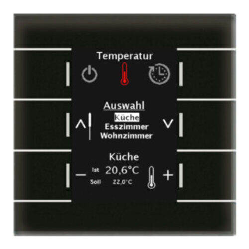 MDT technologies Glas Bedienzentrale Smart mit Farbdisplay,sw BE-GBZS.01