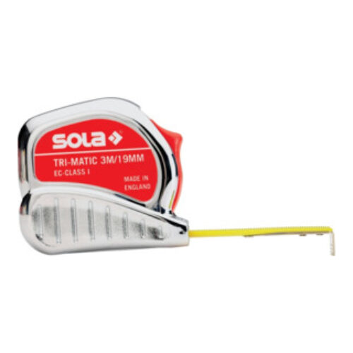 Sola Taschenrollbandmaß TRI-MATIC L.5m B.19mm gelb