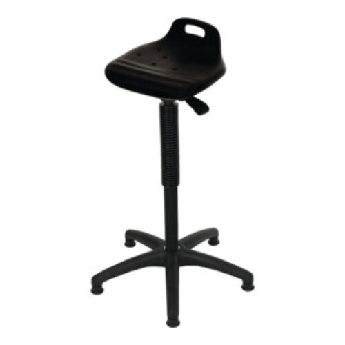 Stehhilfe PU-Integralschaum Sitz-H.570-820mm Ku.-Fußkreuz m.Bodengleitern LOTZ