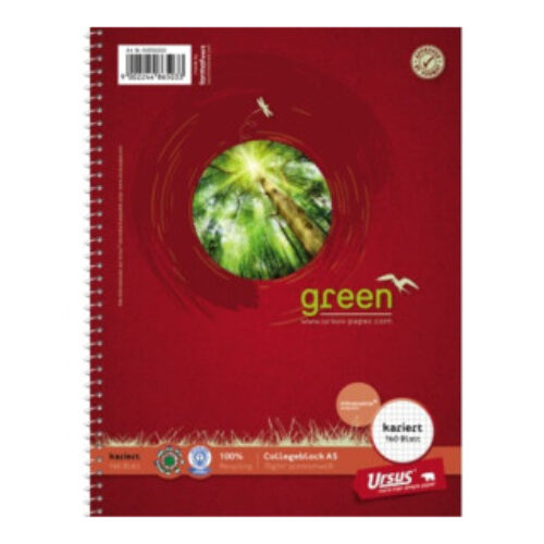 Ursus Collegeblock Green 608592020 DIN A5 70g kariert 160Blatt