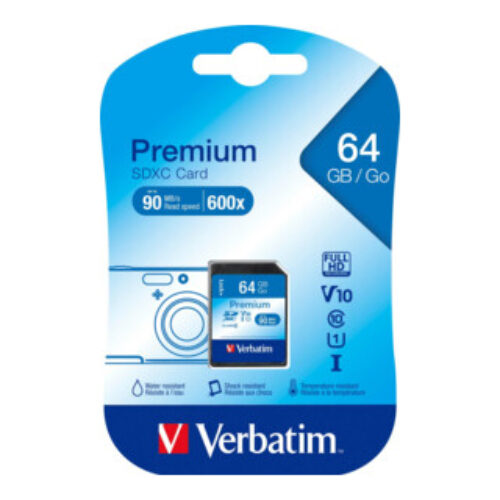 Verbatim SDXC-Card 64GB Class 10 44024