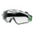 Vollsichtbrille 6×3 EN 166,EN 170 Rahmen gunmetallic/grün,Scheibe klar PC